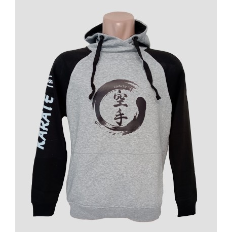 Sudadera gris y negra Karate